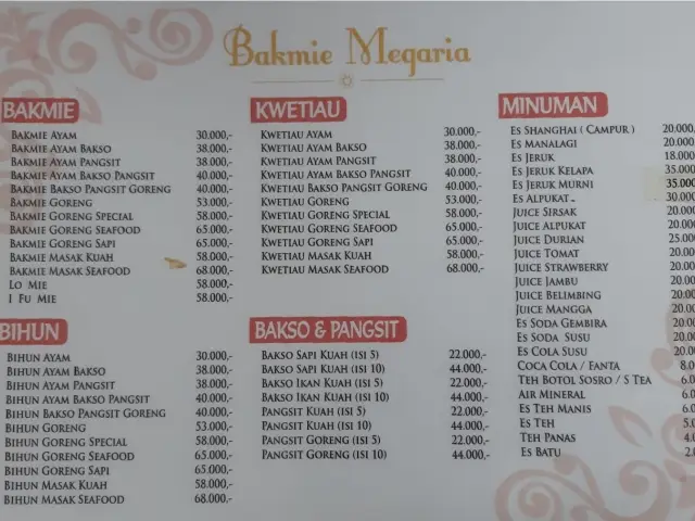 Gambar Makanan Bakmi Megaria 12