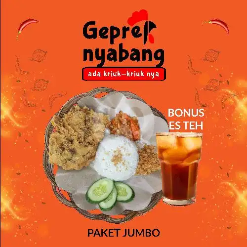 Gambar Makanan Geprek NyaBang, Flamboyan Enggal 1