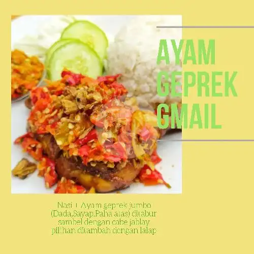 Gambar Makanan Ayam Geprek Kedai Gmail, Bogor Tengah 12