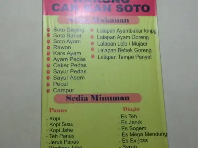 Gambar Makanan Warung Cak Kan Soto 1