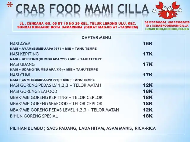 Gambar Makanan Crab Food Mami cilla 1