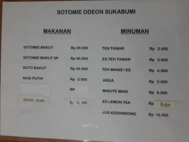 Gambar Makanan Sotomie Bakut Odeon 2