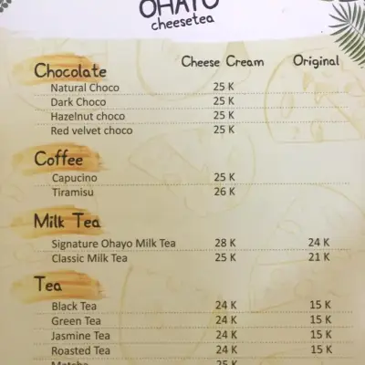 Ohayo Cheese Tea