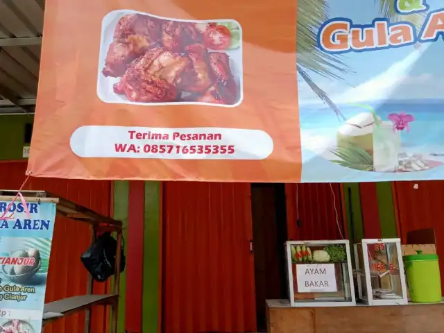 Ayam kalasan, ayam bakar dan gula aren Teh irma