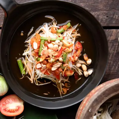 Thai masakan panas & nasi ayam  sohor demit