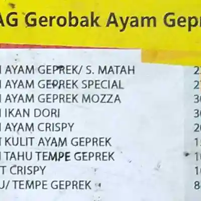 Gerobak Ayam Geprek