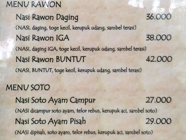 Gambar Makanan Rawon & Soto Ayam JJ 1