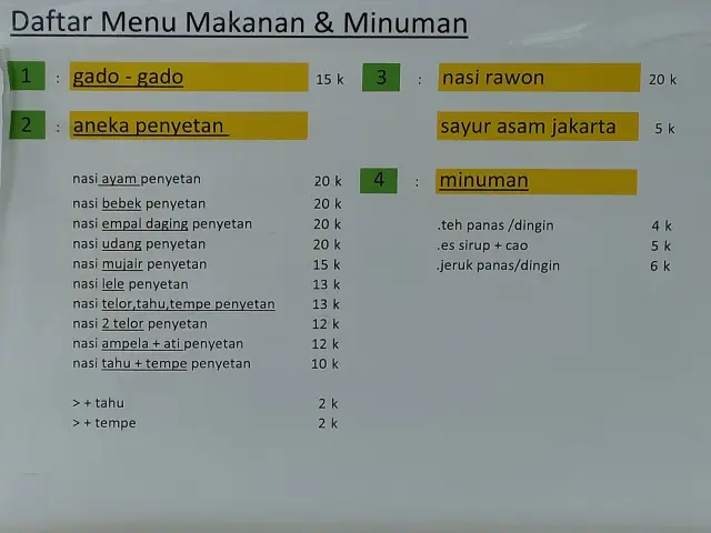 Gambar Makanan Penyetan & Lalapan Lamongan Bu Djoko 1