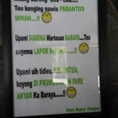 Rumah Makan Pare Anyar Cipayung Bogor