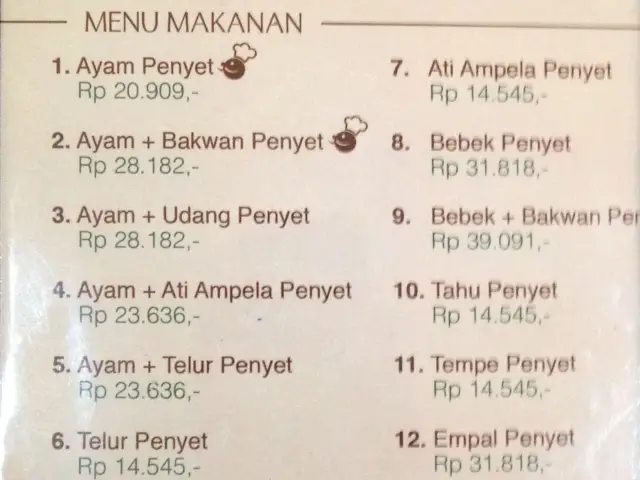 Gambar Makanan Ayam Penyet Ria 3