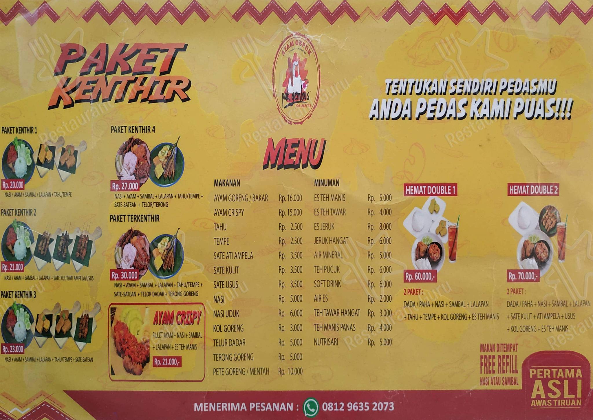 Harga Menu Ayam Gepuk Pak Gembus Terbaru 2022 2023 Di Jakarta Selatan