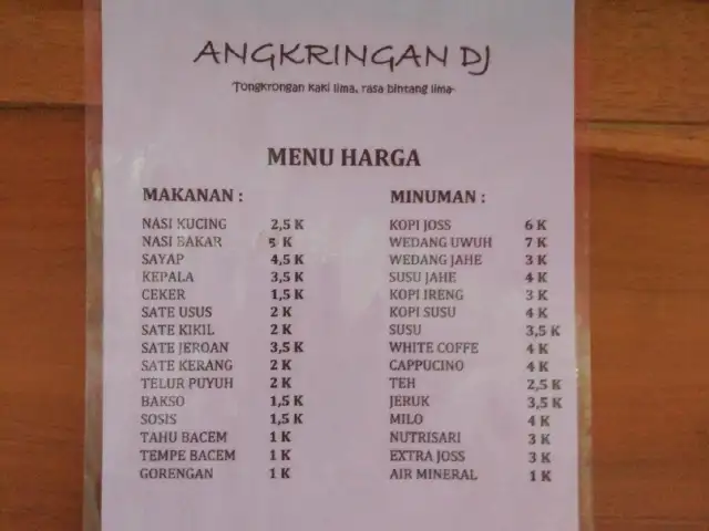 Gambar Makanan Angkringan DJ 1