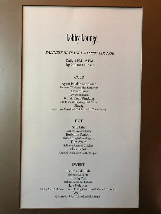 Gambar Makanan Lobby Lounge 16