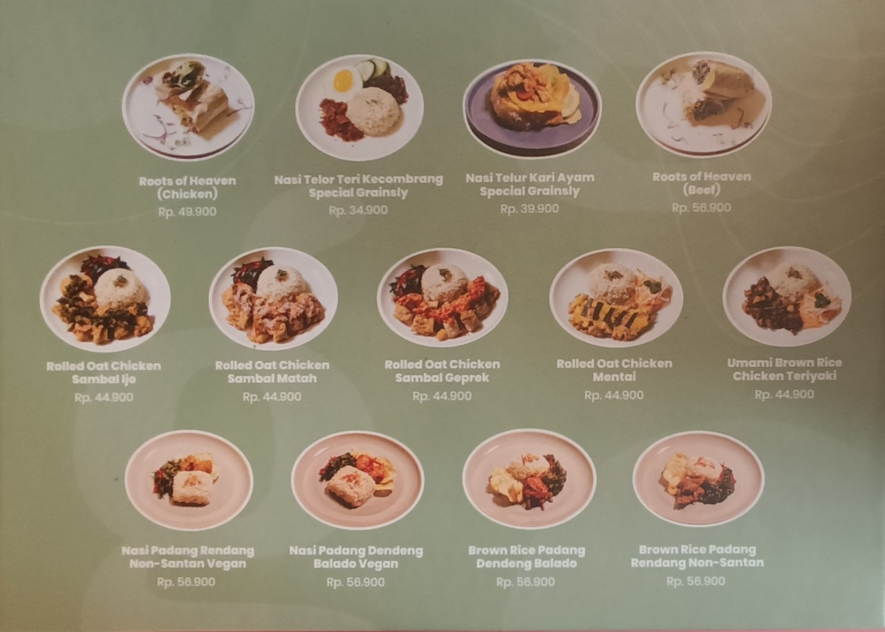 Harga menu Grainsly terbaru 20222023 di Jakarta,Jakarta