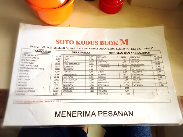 Gambar Makanan Soto Kudus Blok M 8