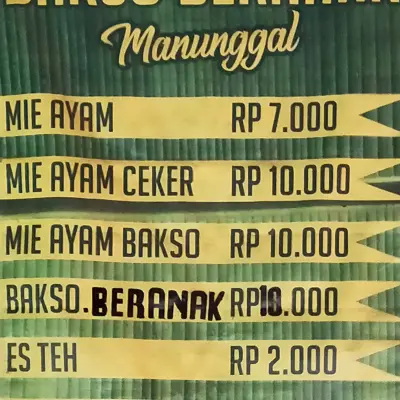 Mie Ayam & Bakso Beranak Manunggal