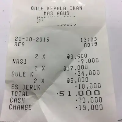 Gule Kepala Ikan Mas Agus