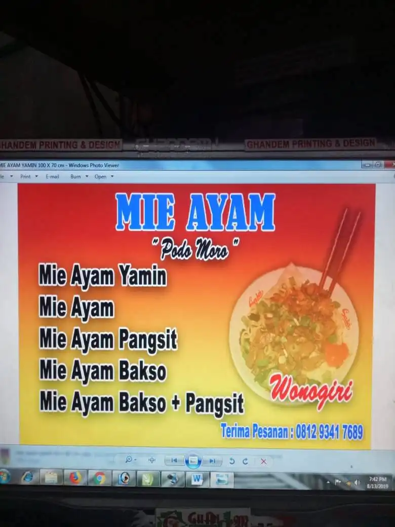 Mie Ayam Podomoro Wonogiri