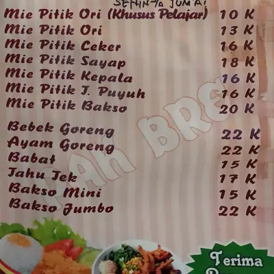 Mie Pitik Pak Bre SMAN 9