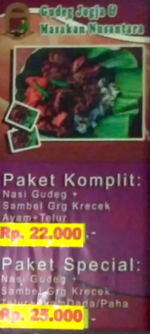 Gambar Makanan Gudeg Jogja Mbok Nem 6