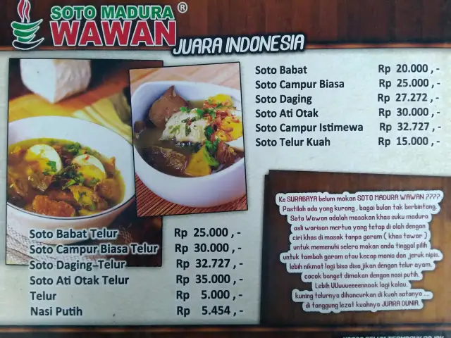 Gambar Makanan Soto Madura Wawan 1