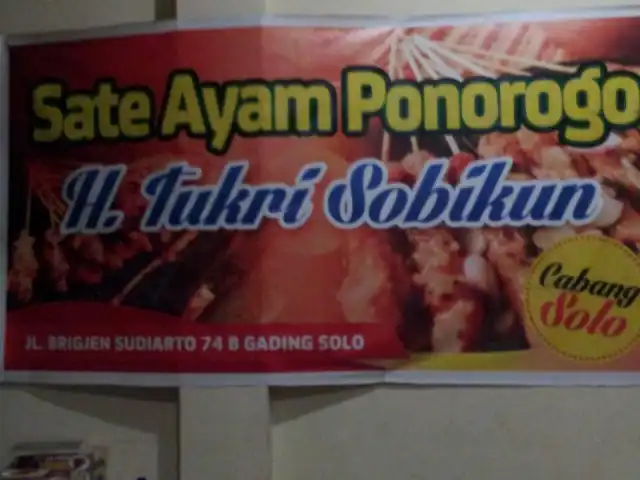 Gambar Makanan Sate Ayam Ponorogo H. Tukri Sobikun - Jl. Brigjen Sudiarto 74B Solo (Dpn Soto Gading) 2