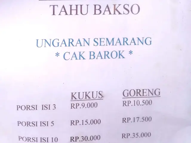 Tahu Bakso Ungaran Semarang Cak Barok