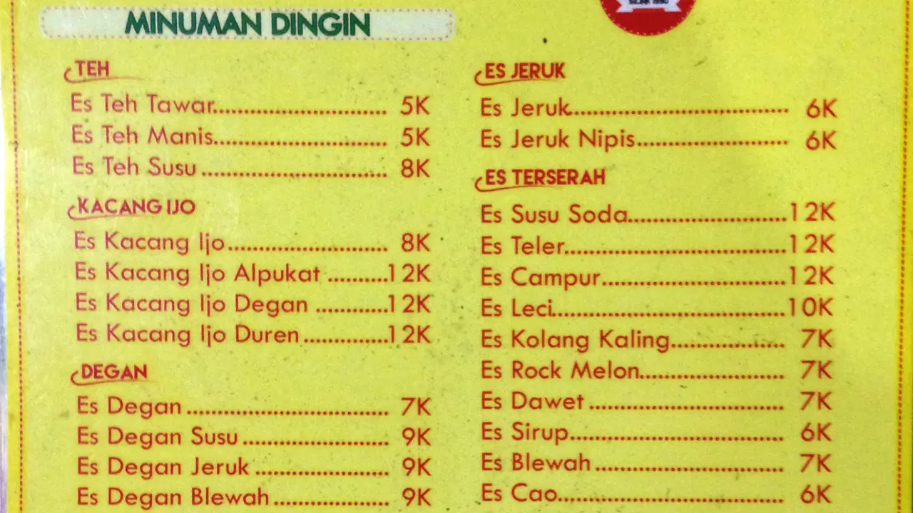 Aneka Minuman Segar Bakso Langgeng