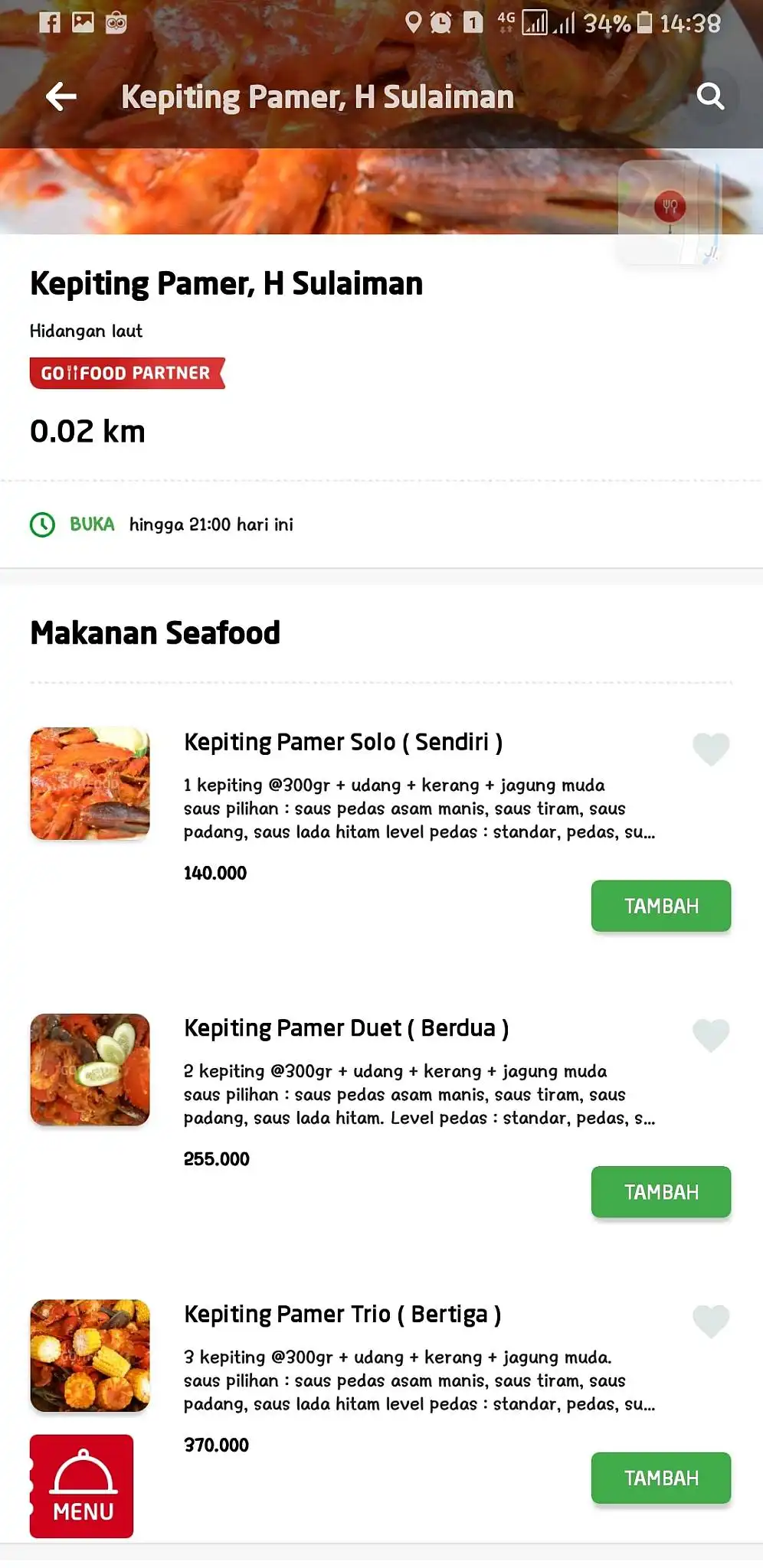 Kepiting Pamer : Dapur Online