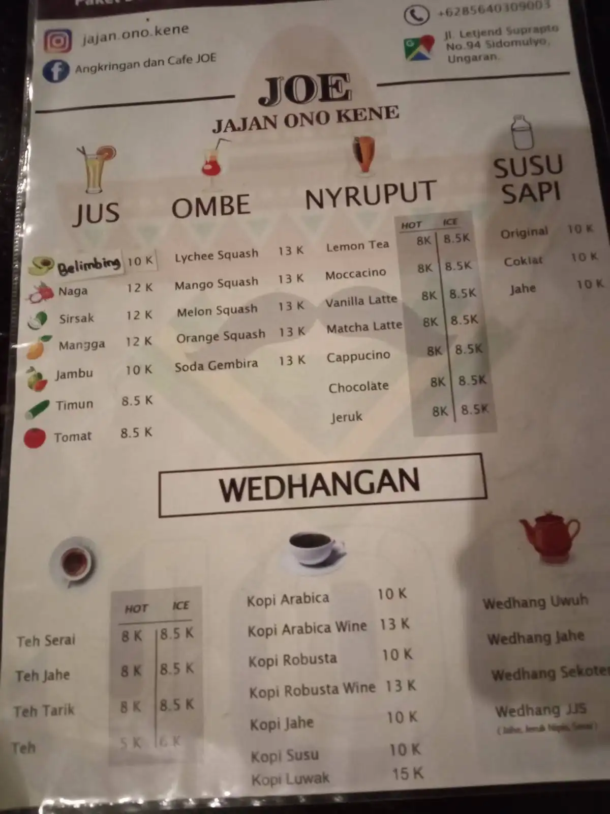 Angkringan dan Cafe Joe