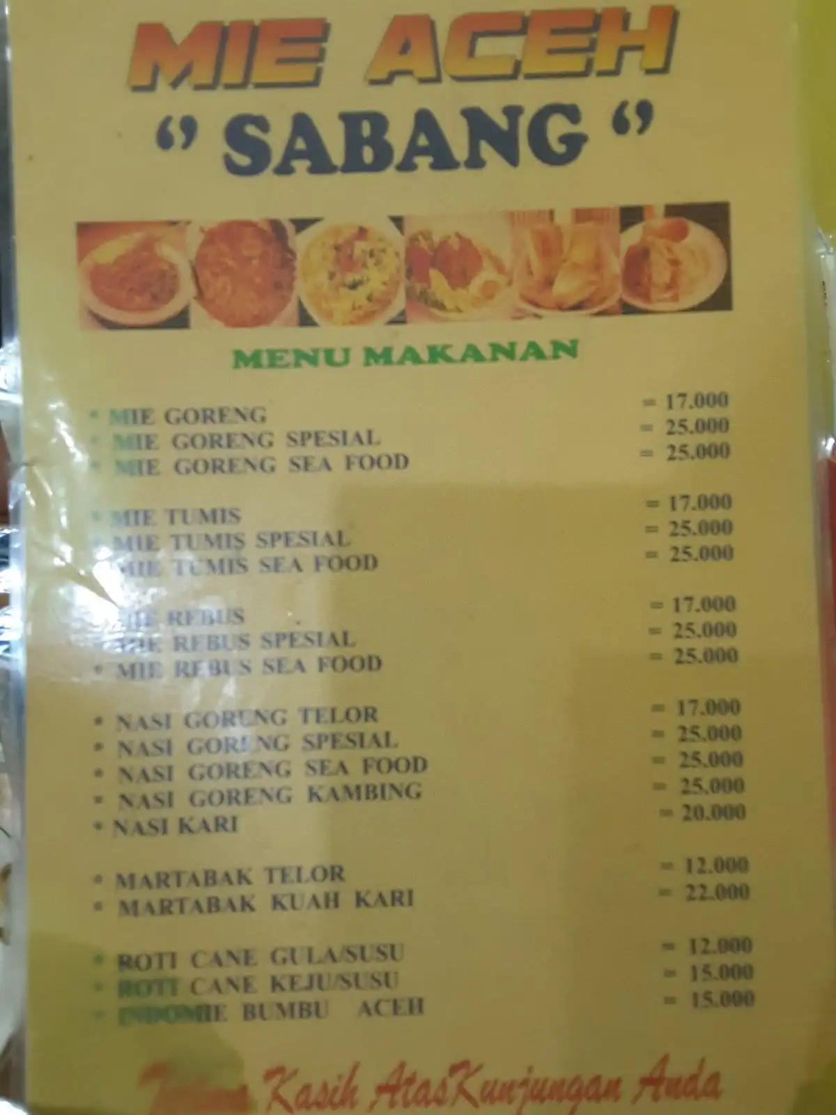 Mie Aceh Sabang Dan Depot Aris Seafood