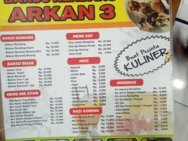 Gambar Makanan Bakso Rendang Arkan 3 2