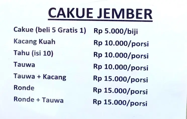 Cakue Jember