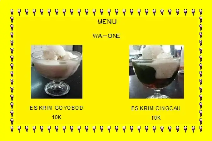 Gambar Makanan Es Krim Cincau Goyobod Wa-One 4