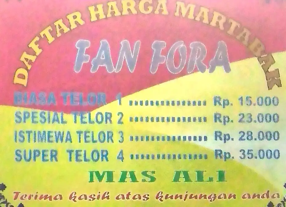 Martabak Fan Fora Mas Ali