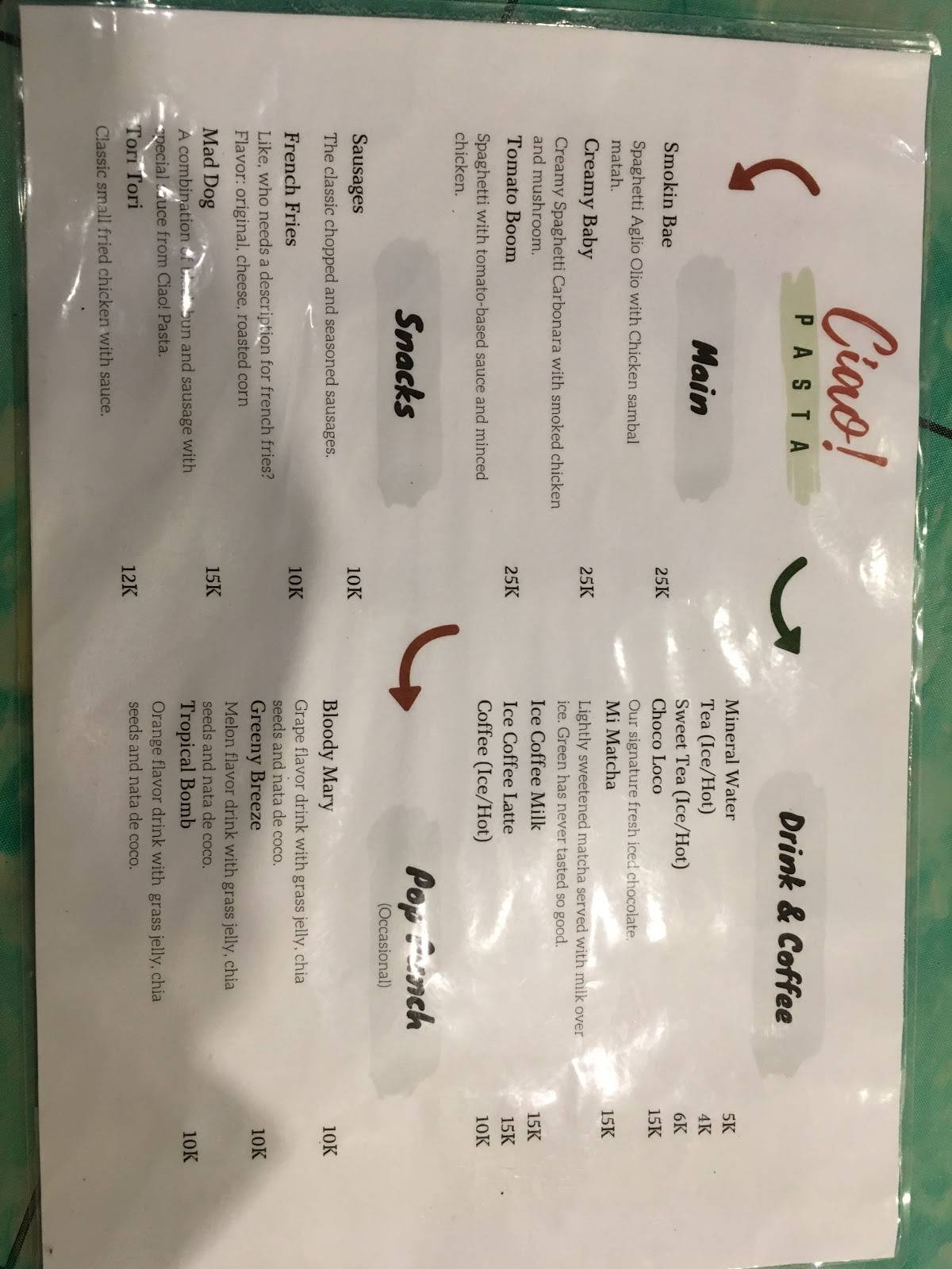 Ciao Pasta, Gading Serpong terdekat Restoran dan Tempat Makan Coffee