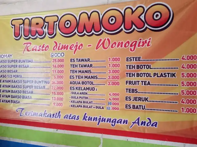 Gambar Makanan MIE AYAM BAKSO SUPER BUNTING TIRTOMOKO 3