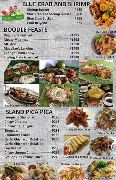 Blackbeard's Seafood Island menu price 2022-2023 near Ayala Center Cebu