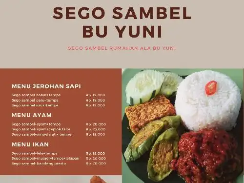 Sego Sambel  BU YUNI