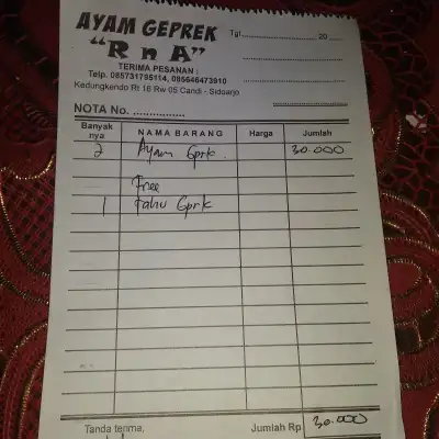 Ayam Geprek RnA