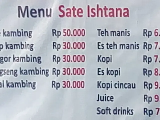 Gambar Makanan Sate Ishtana 1