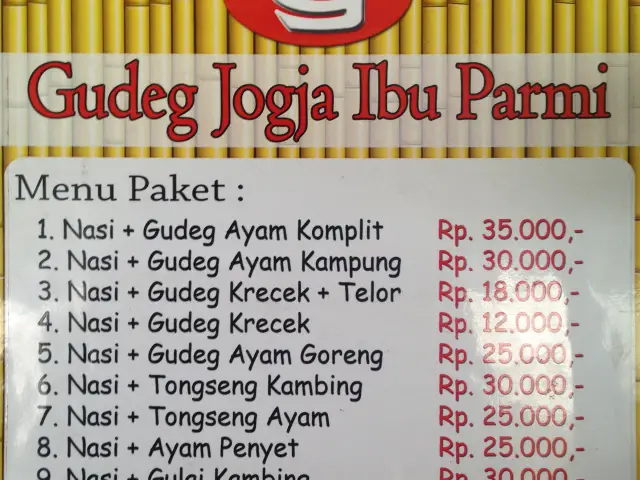 Gambar Makanan Gudeg Jogja Ibu Parmi 1