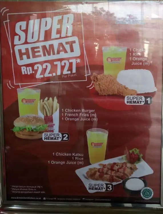 Gambar Makanan Brooaster Chicken mega bekasi hypermall lt 1 2