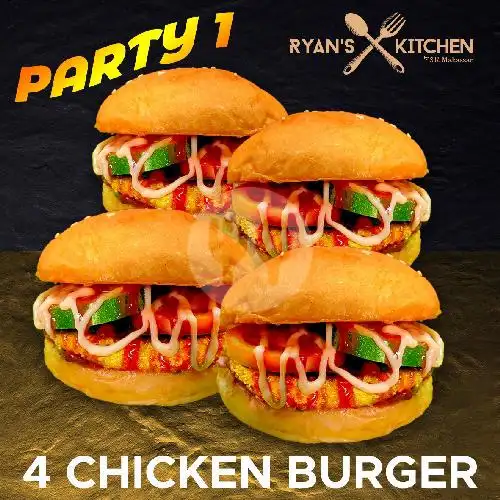 Gambar Makanan Burger Ryan's Kitchen, Jl.Andalas 4
