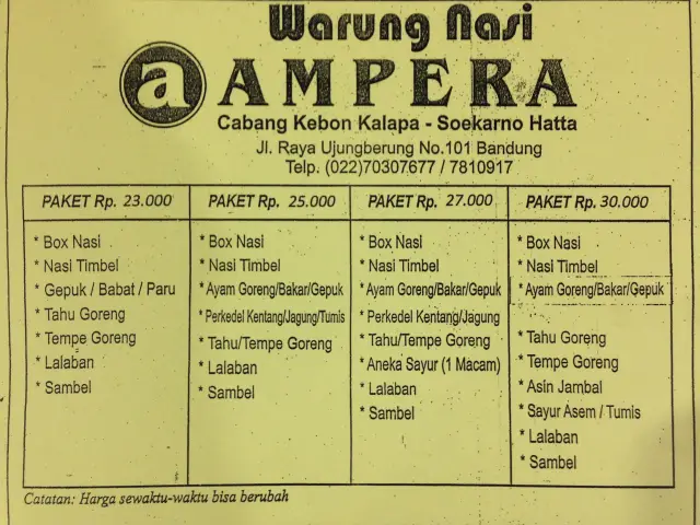 Gambar Makanan Warung Nasi Ampera 2