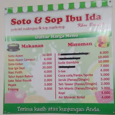 Soto dan Sop Ibu Ida