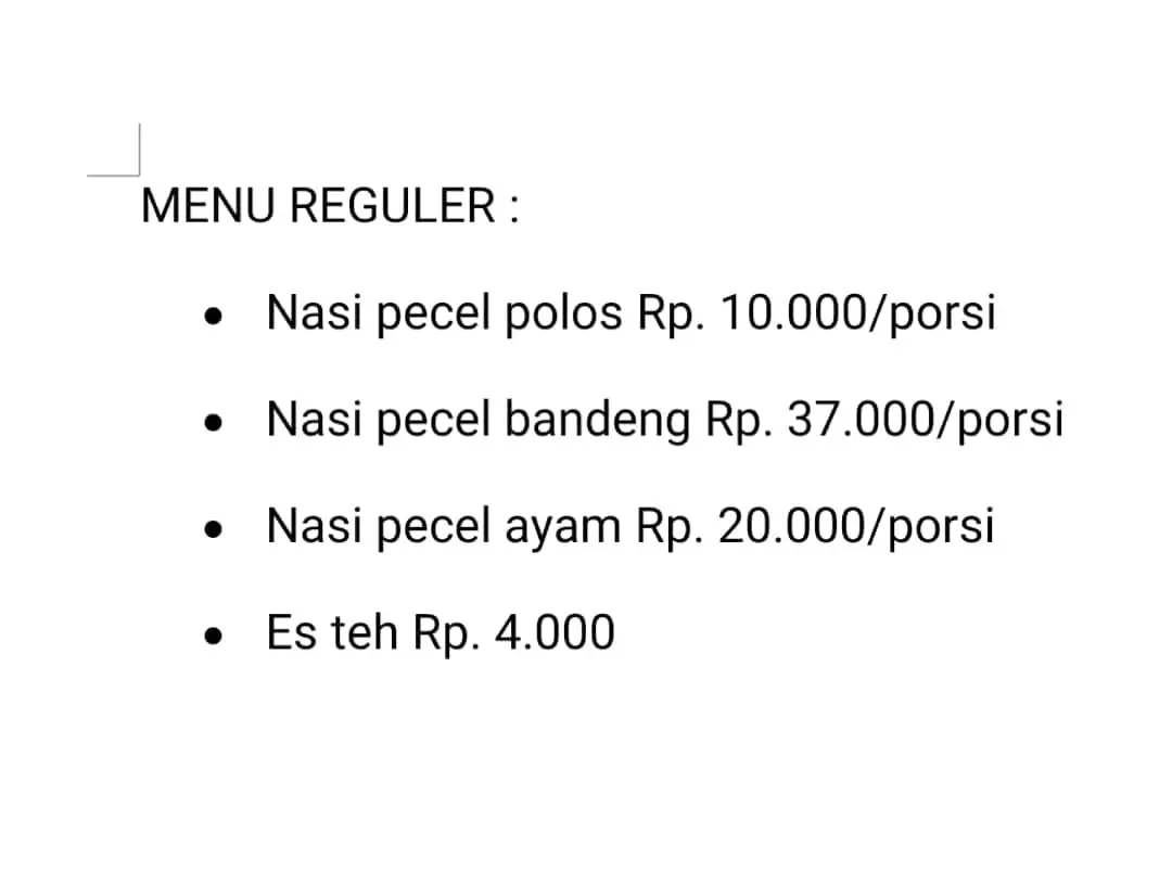 Warung Pecel Nganjuk