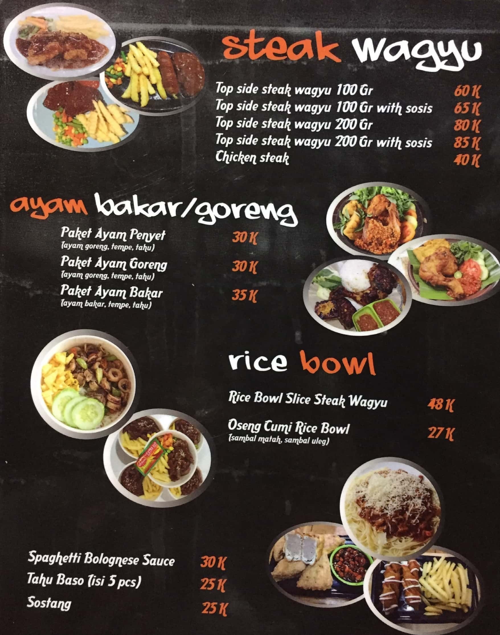 Harga menu Angkringan Steak Wagyu terbaru 20222023 di Jakarta,Jakarta