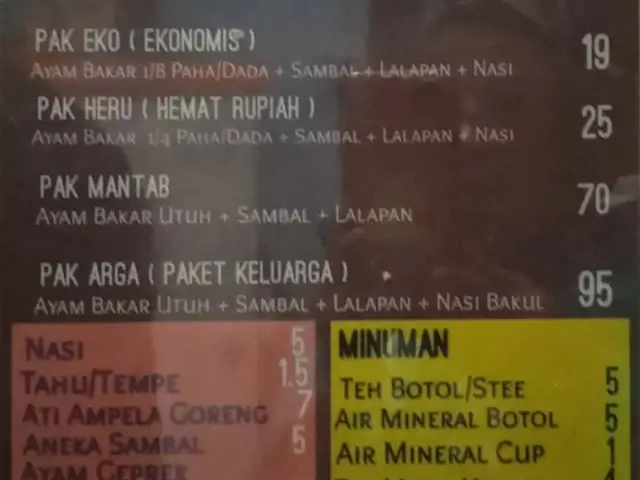 Gambar Makanan AyamBakarSehat&GeprekTong 1