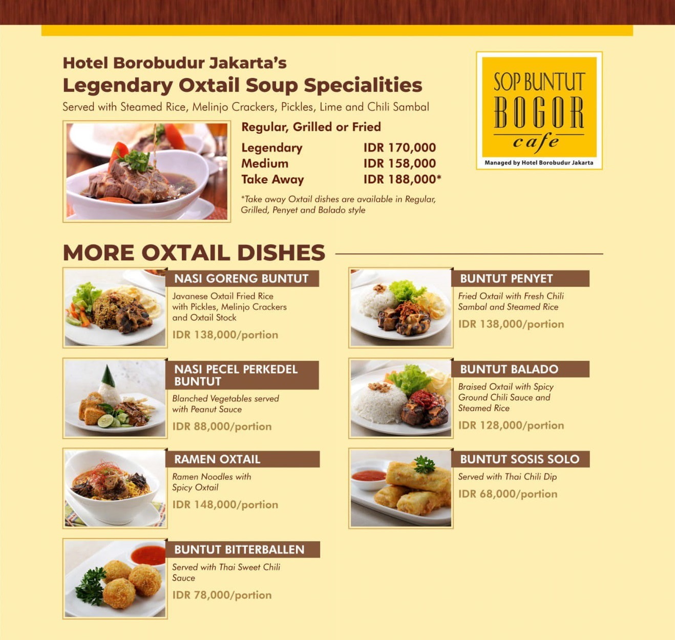 Harga Menu Sop Buntut Bogor Cafe Terbaru 2022-2023 Di Jakarta,Jakarta